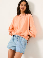 Lara Peach Pink Crew Sweatshirt