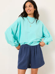 Lara Blue Crew Sweatshirt