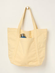 Astrid Lemon Yellow Pocket 100% Cotton Tote Bag