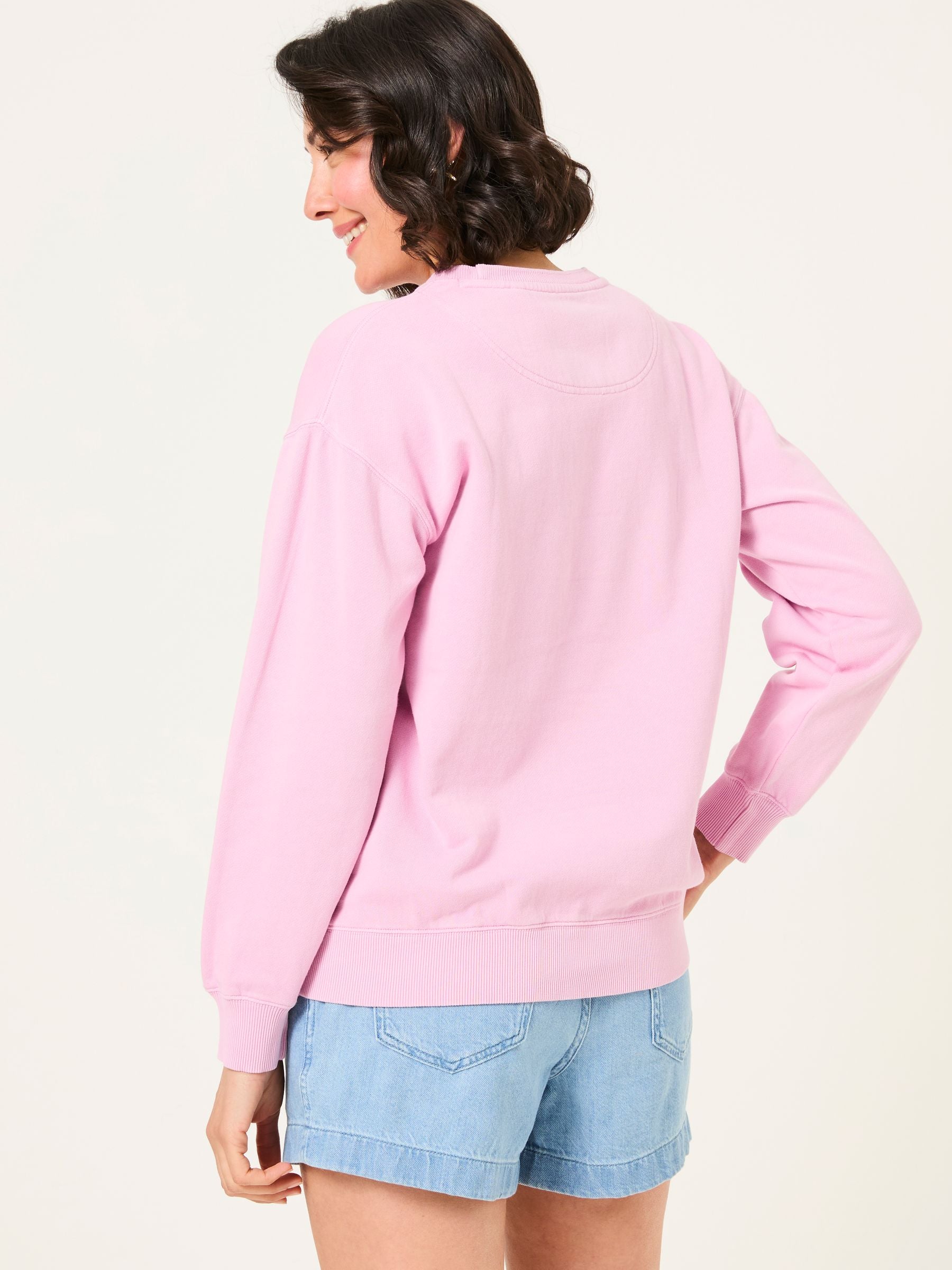 Georgia Light Pink Crew Sweatshirt