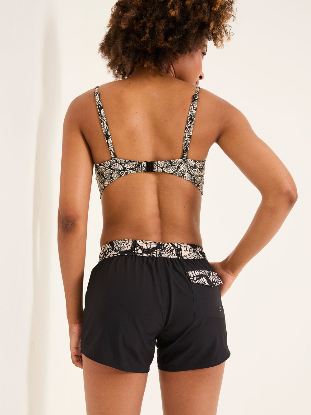 Hove Black Geo Board Shorts