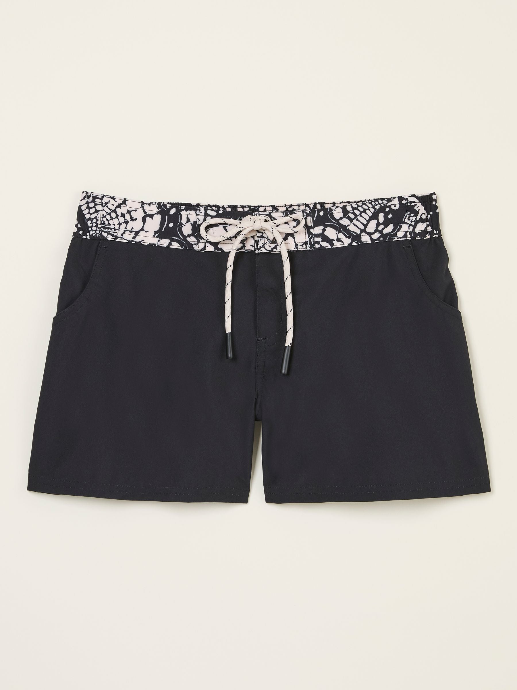 Hove Black Geo Board Shorts