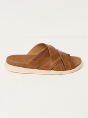 Hinton Tan Brown Sliders