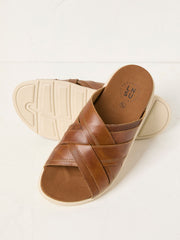 Hinton Tan Brown Sliders