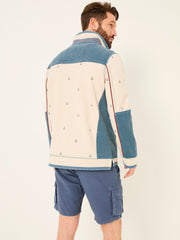 Natural 100% Cotton Airlie Panel Quarter Zip Sweat Top