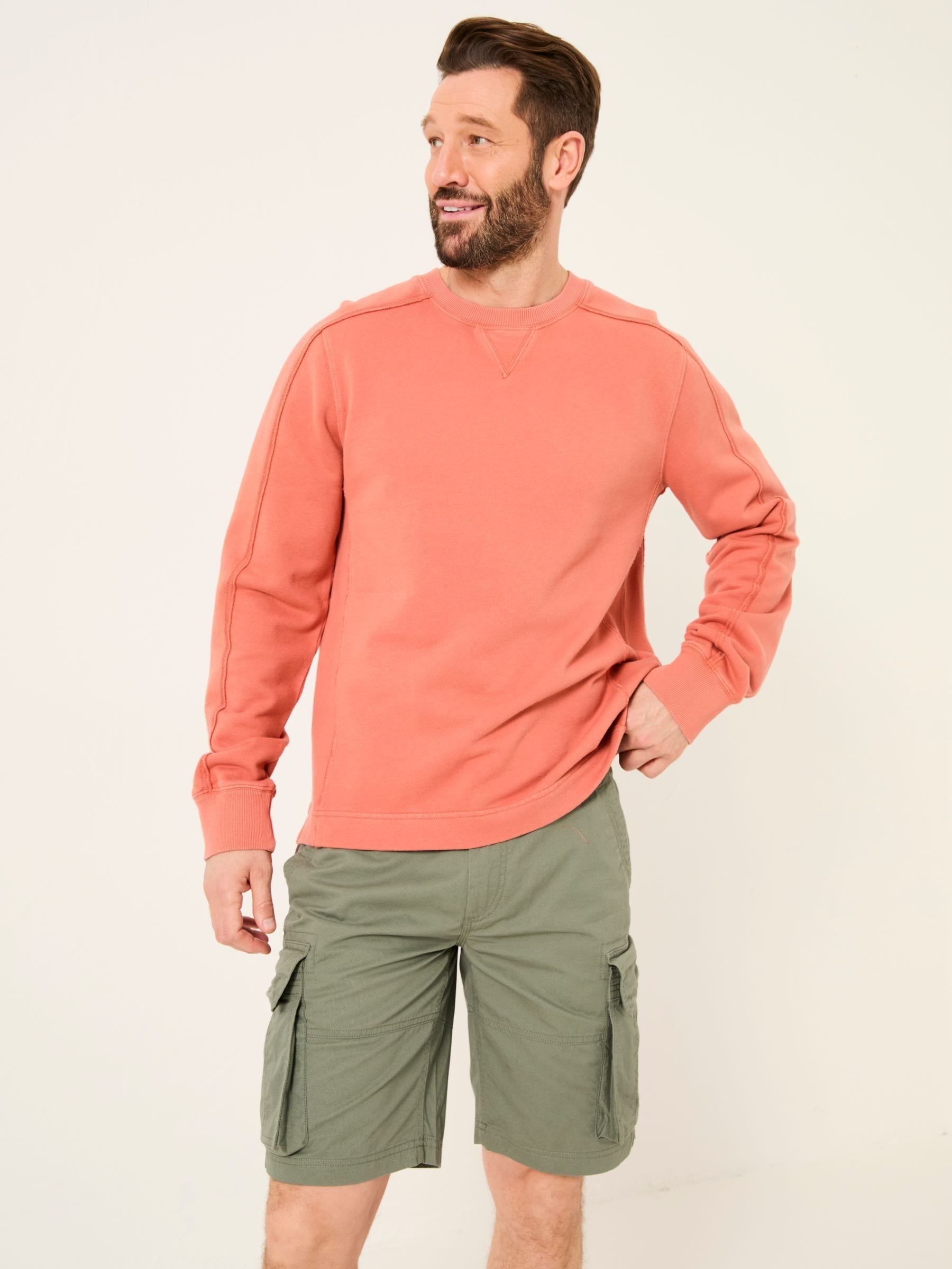 Otterton Orange Crew Neck Sweatshirt