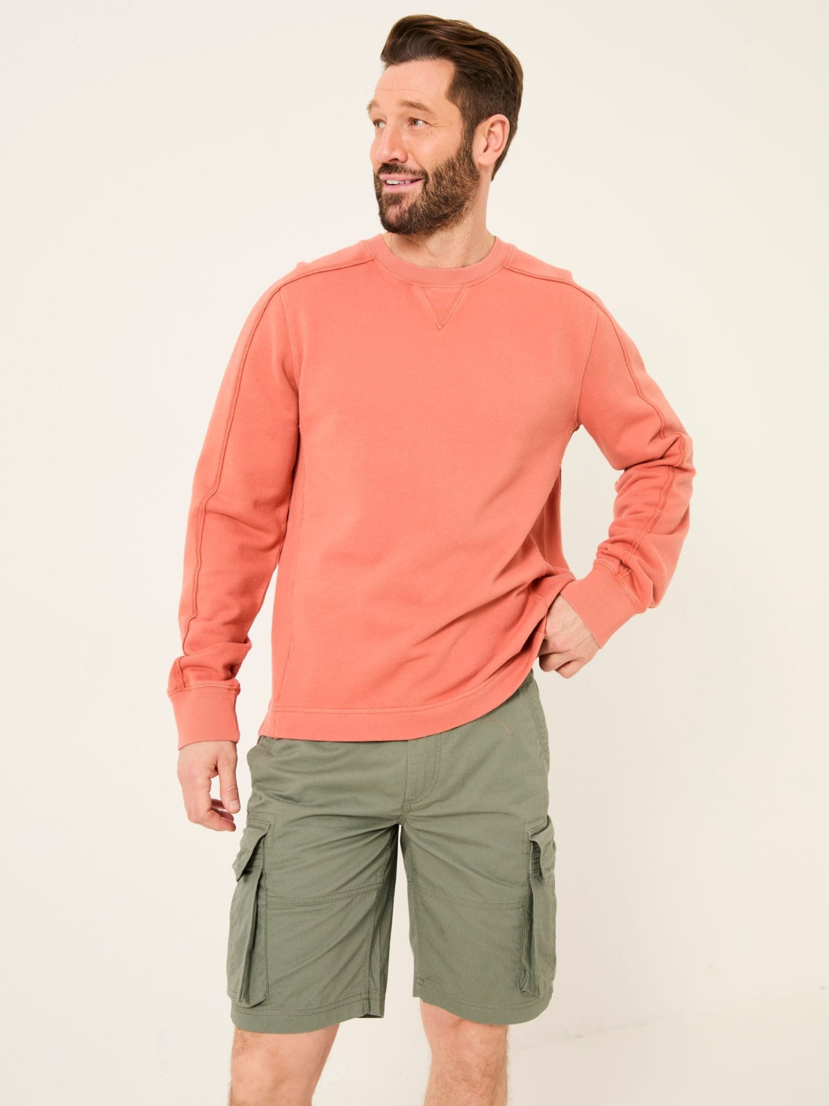 Otterton Orange Crew Neck Sweatshirt