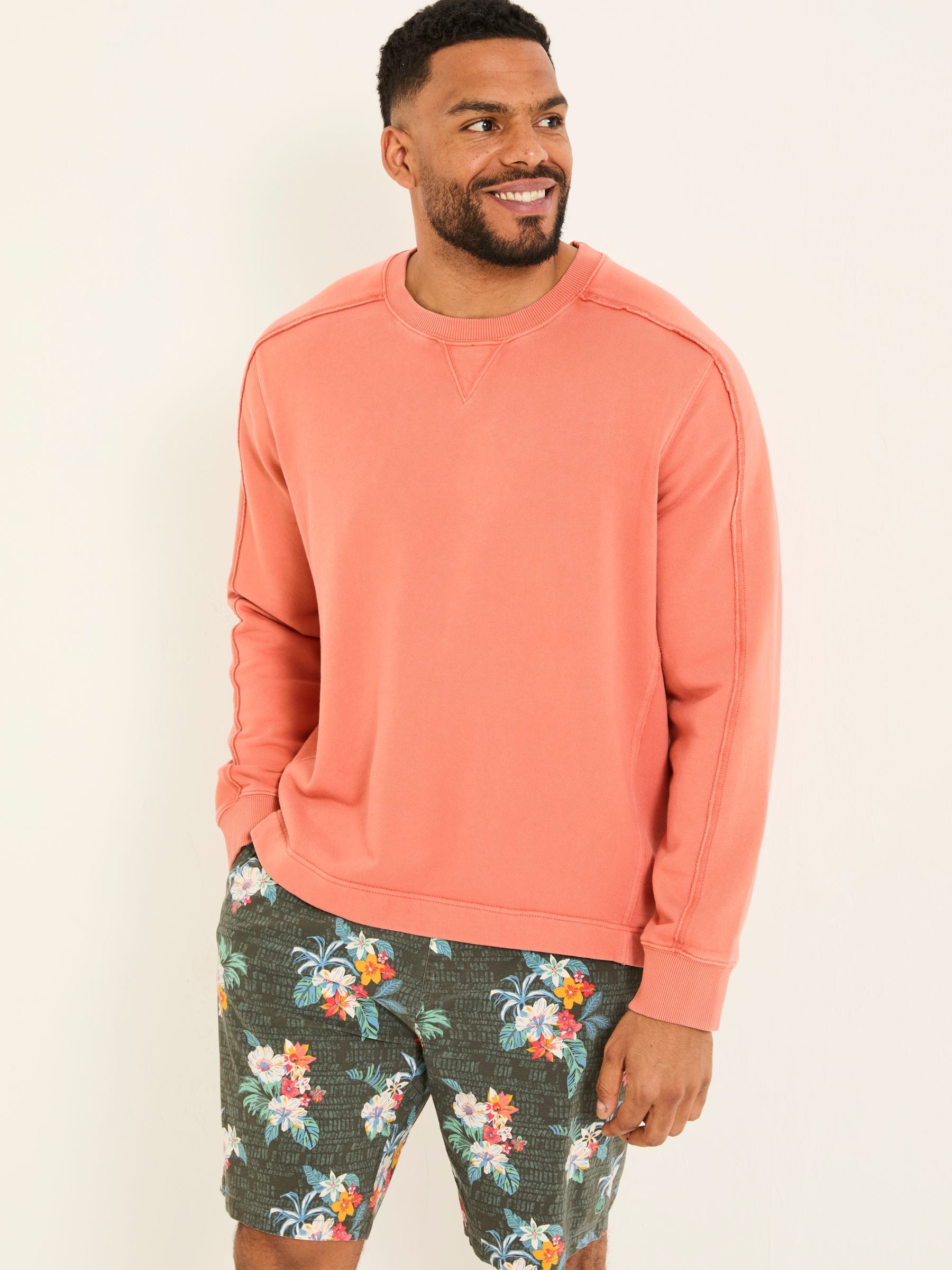 Otterton Orange Crew Neck Sweatshirt