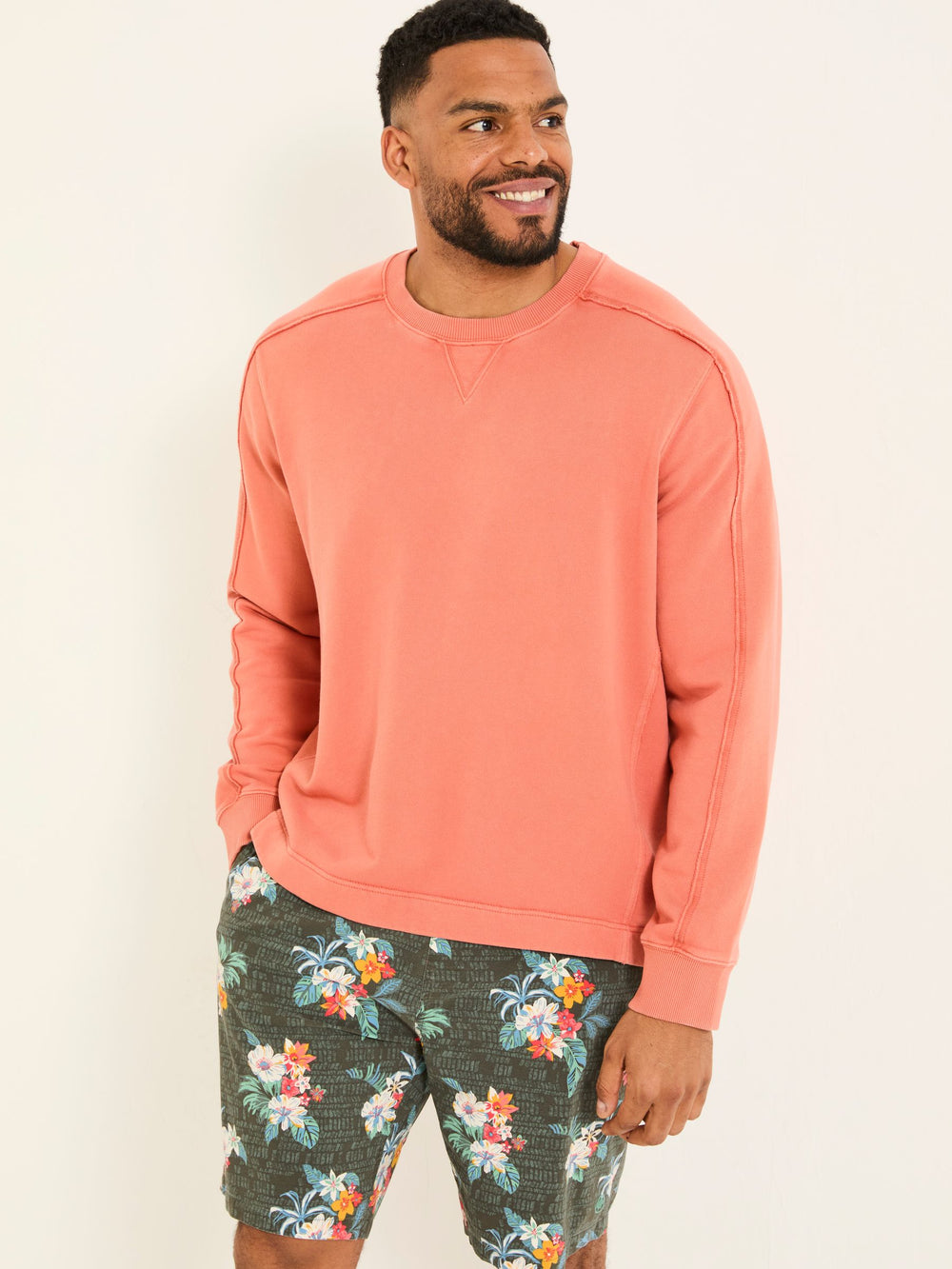 Otterton Orange Crew Neck Sweatshirt