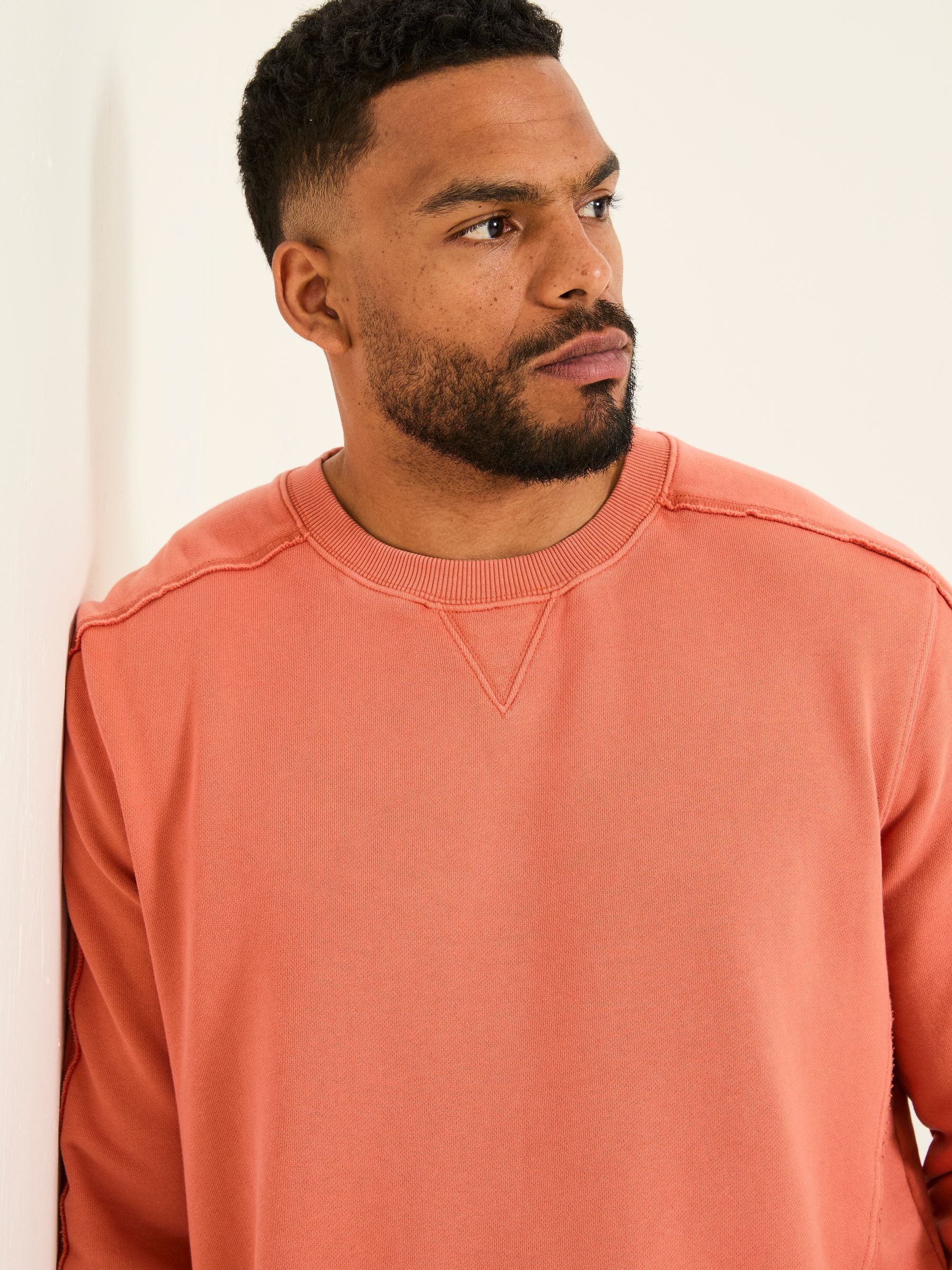 Otterton Orange Crew Neck Sweatshirt