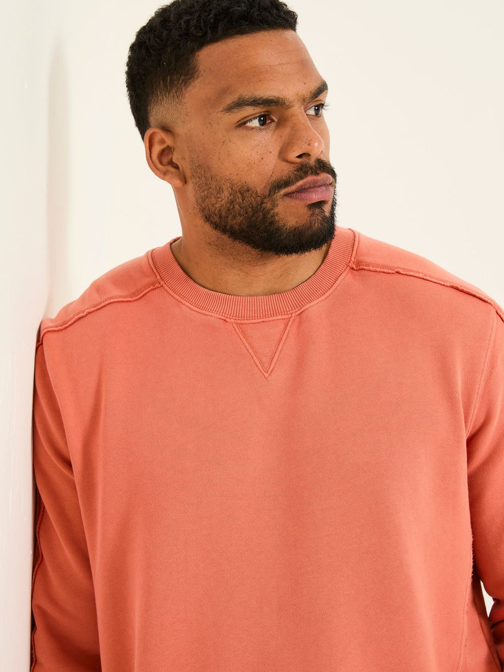 Otterton Orange Crew Neck Sweatshirt