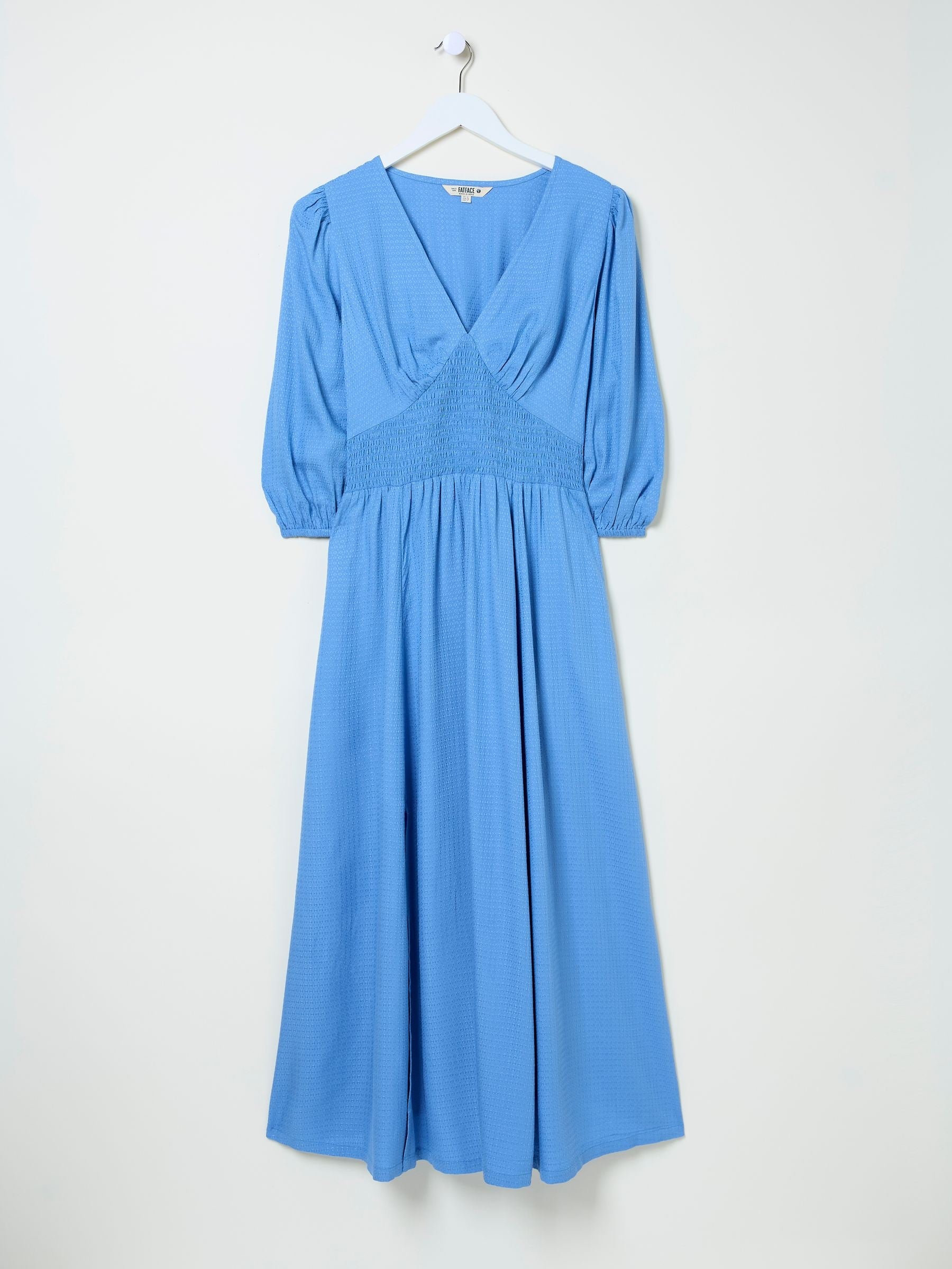 Bright Blue Rene Textured Midi Dress