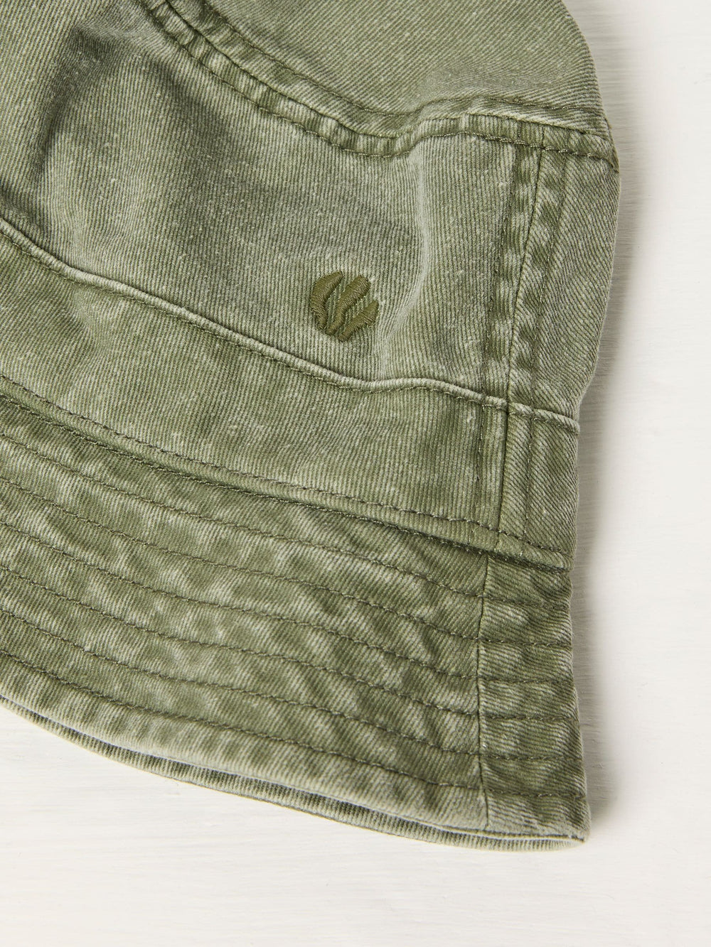Khaki Green Washed Bucket 100% Cotton Hat