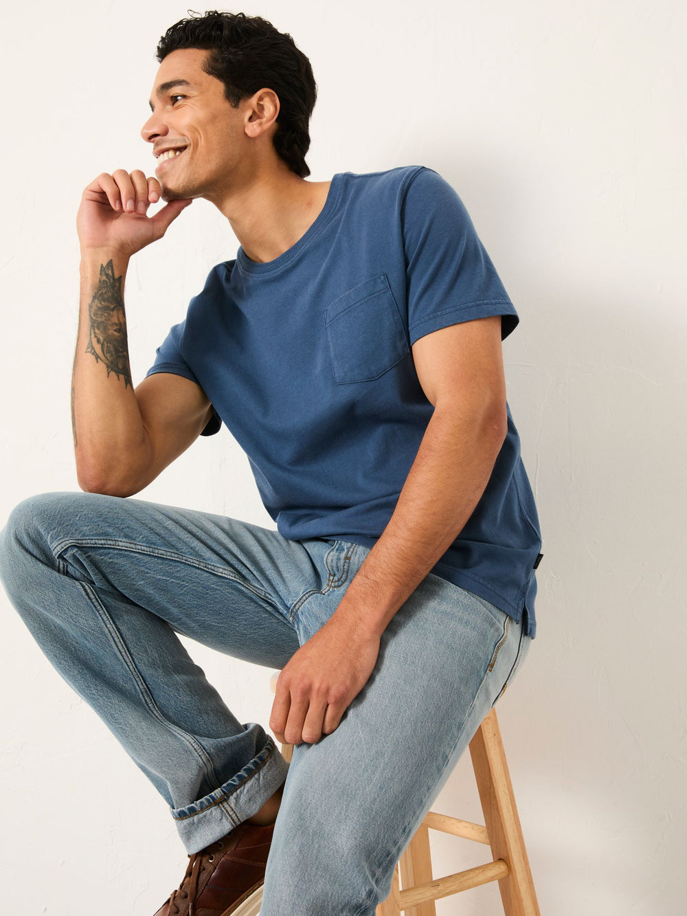Cove French Navy Pocket Tshirt