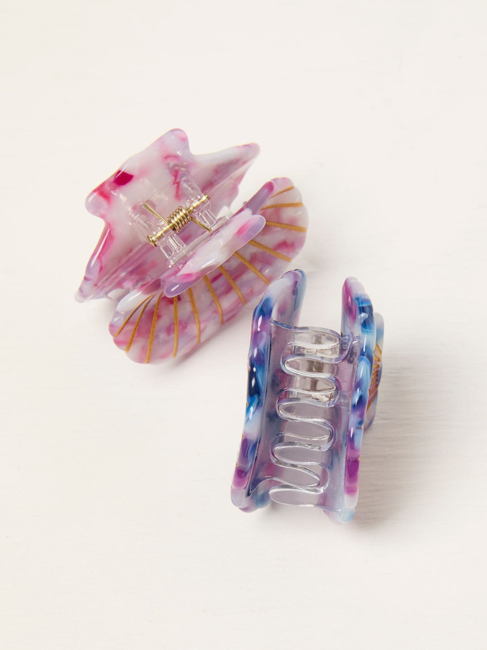 Multi Shell Hair Clips 2 Pack