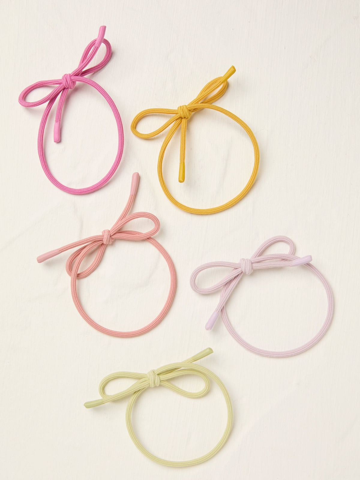 Pink Bow Hair Elastics