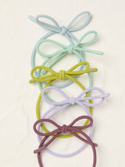 Green Bow Hair Elastics