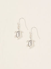 Gold Tone Turtle Drop Earrings