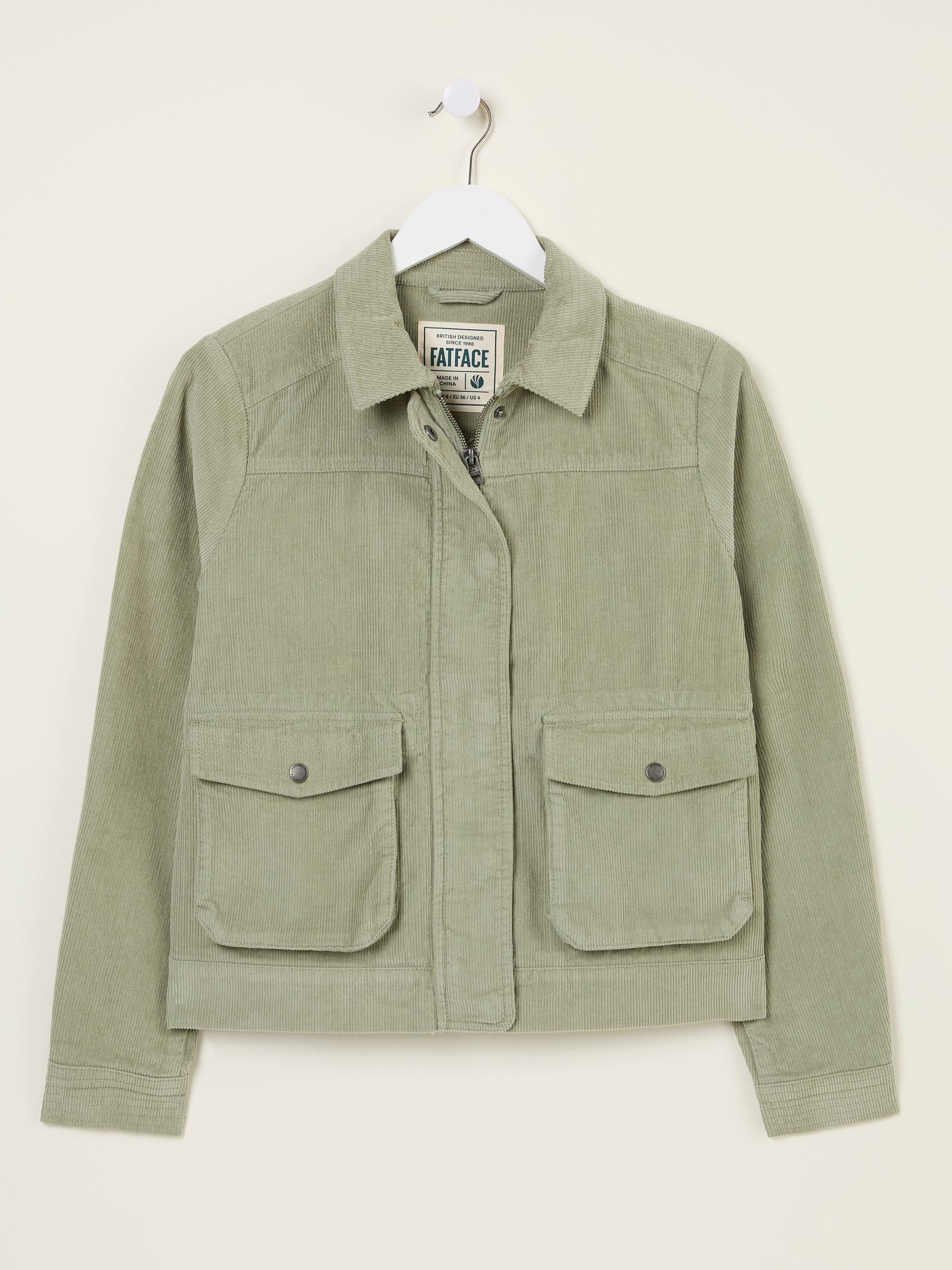 Sienna Dusky Green Cord Jacket