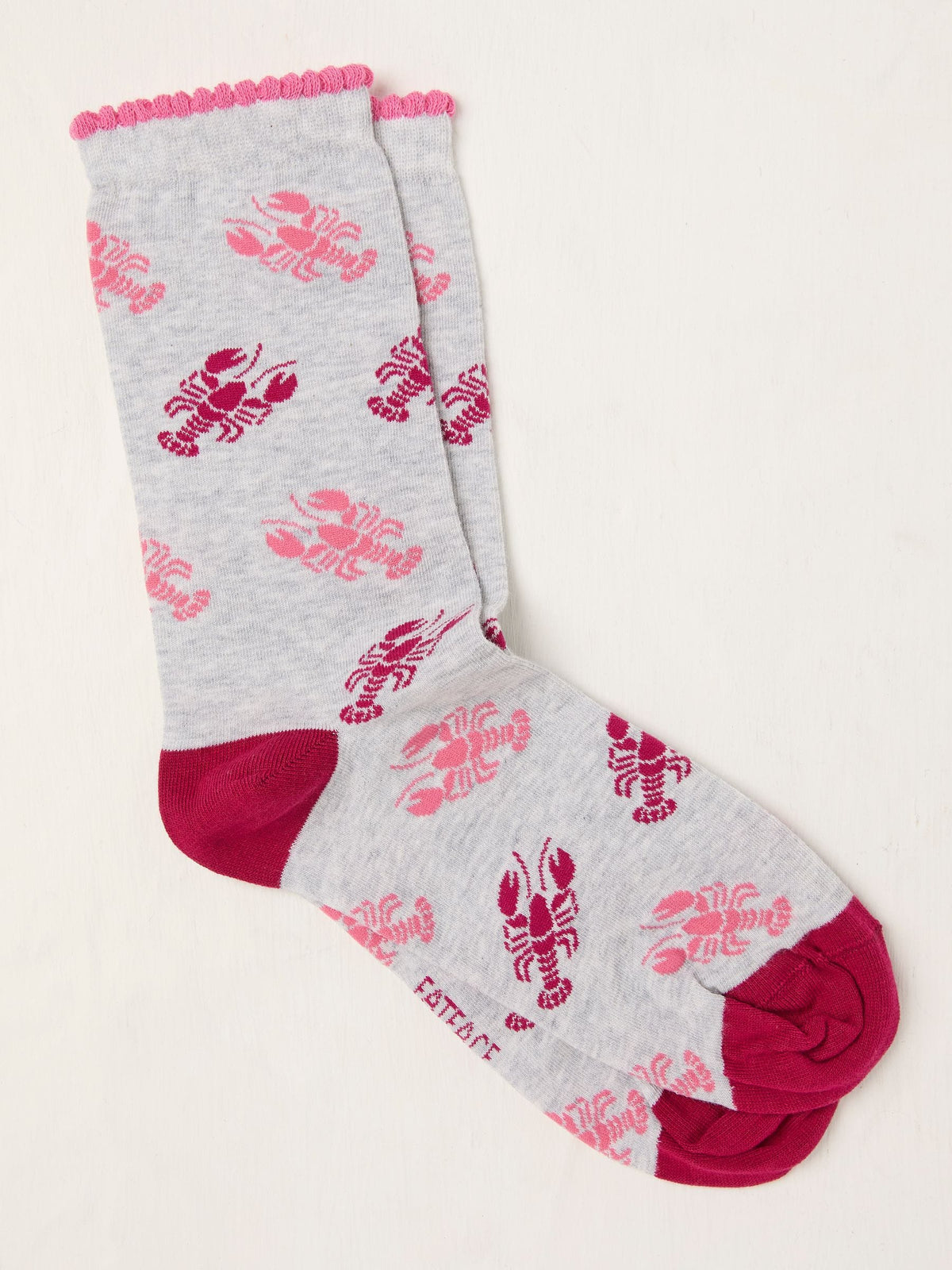 Grey Lobster Sock