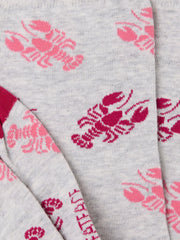 Grey Lobster Sock