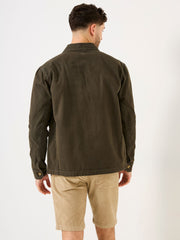 Khaki Green Washed Canvas Garment Dye Chore Jacket