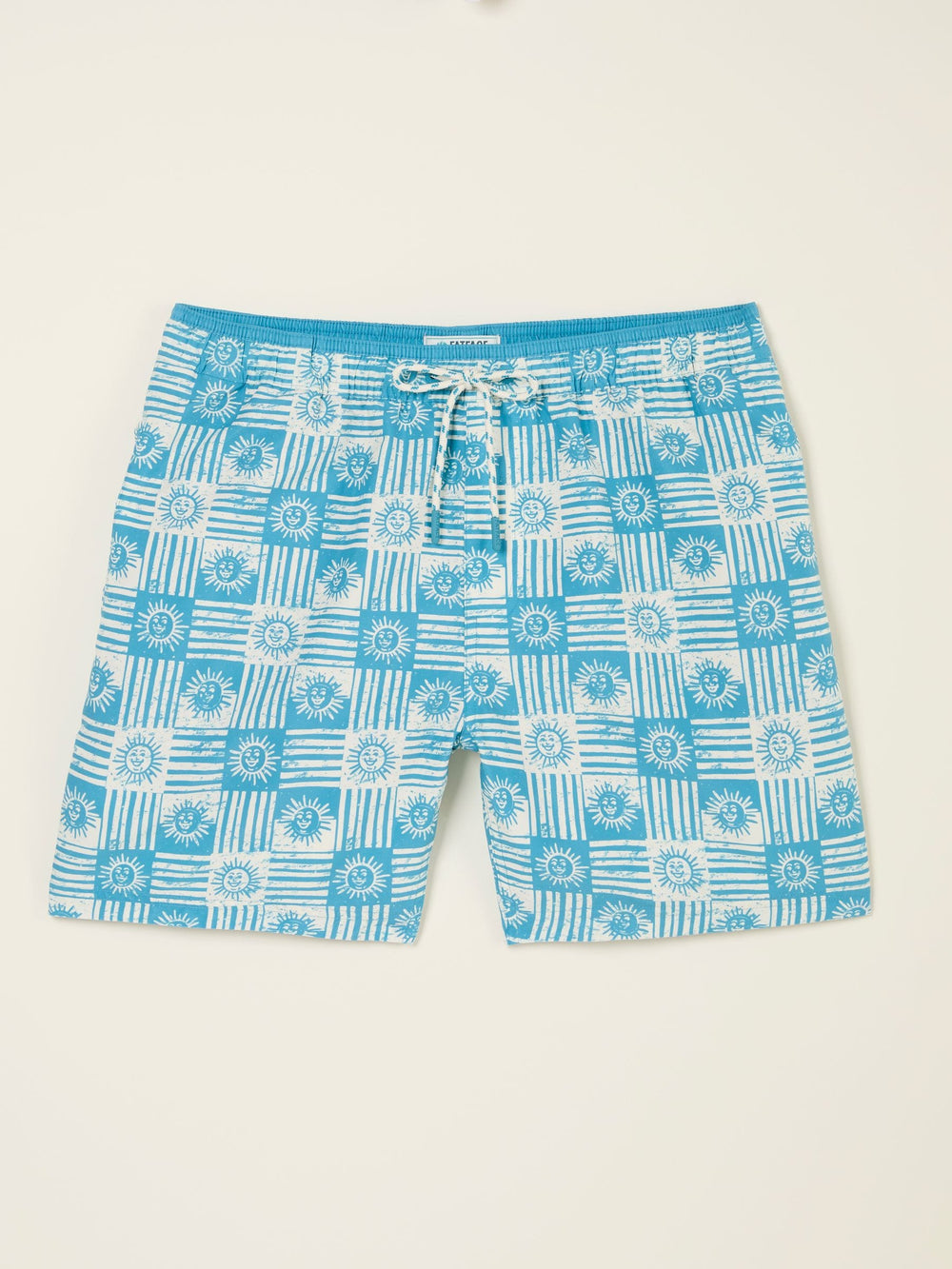 Trevose Blue Tile Print Swim Shorts