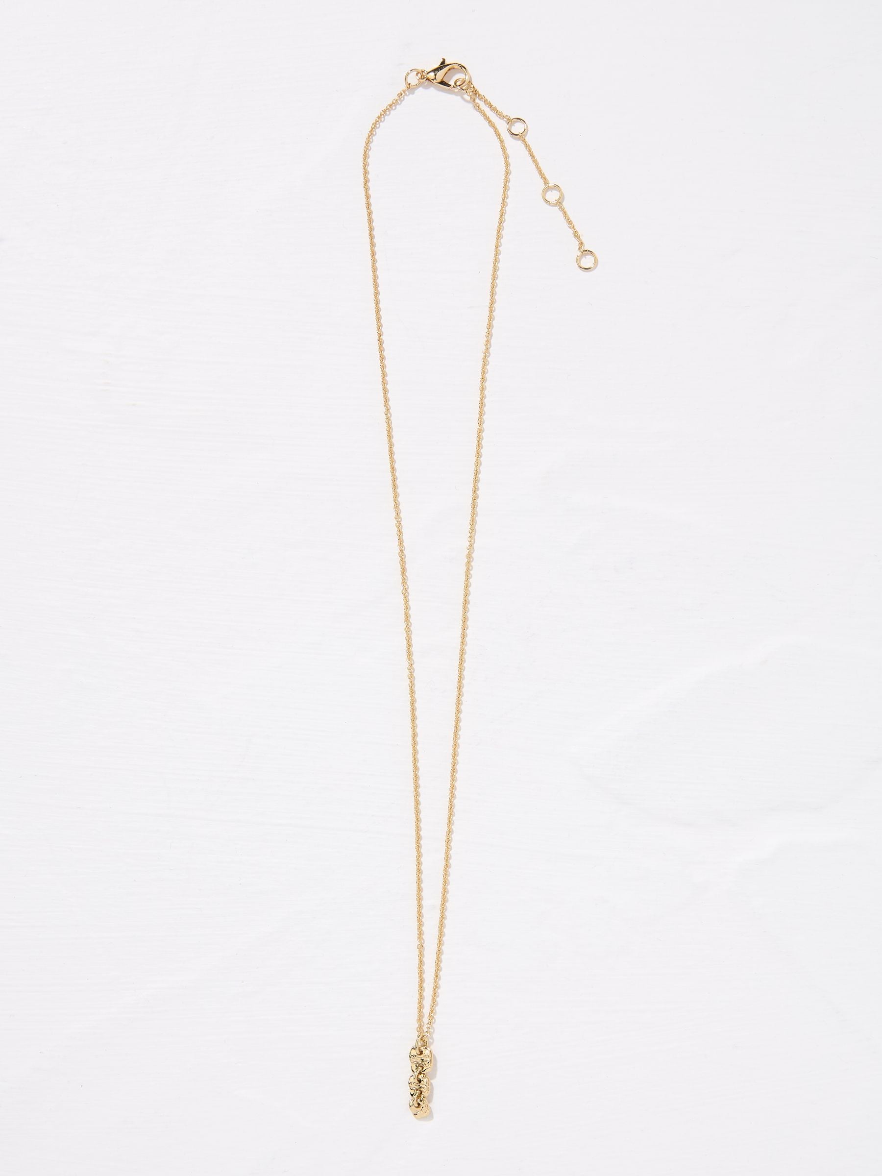 Gold Tone Triple Circle Pendant Necklace