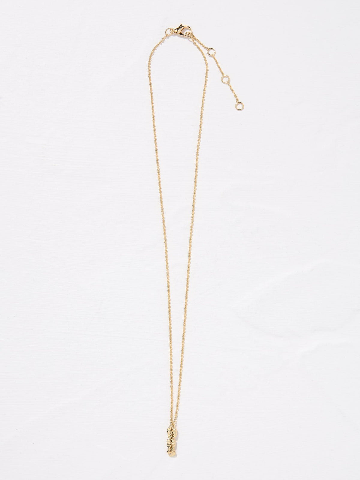 Gold Tone Triple Circle Pendant Necklace