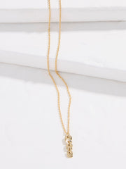 Gold Tone Triple Circle Pendant Necklace
