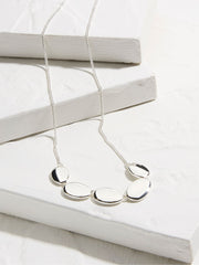 Silver Tone Oval Chunky Necklace
