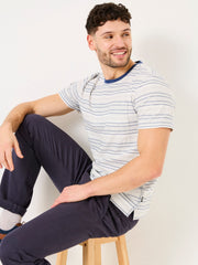 Oakdale White Striped T-shirt