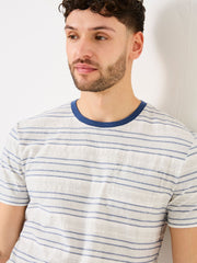 Oakdale White Striped T-shirt