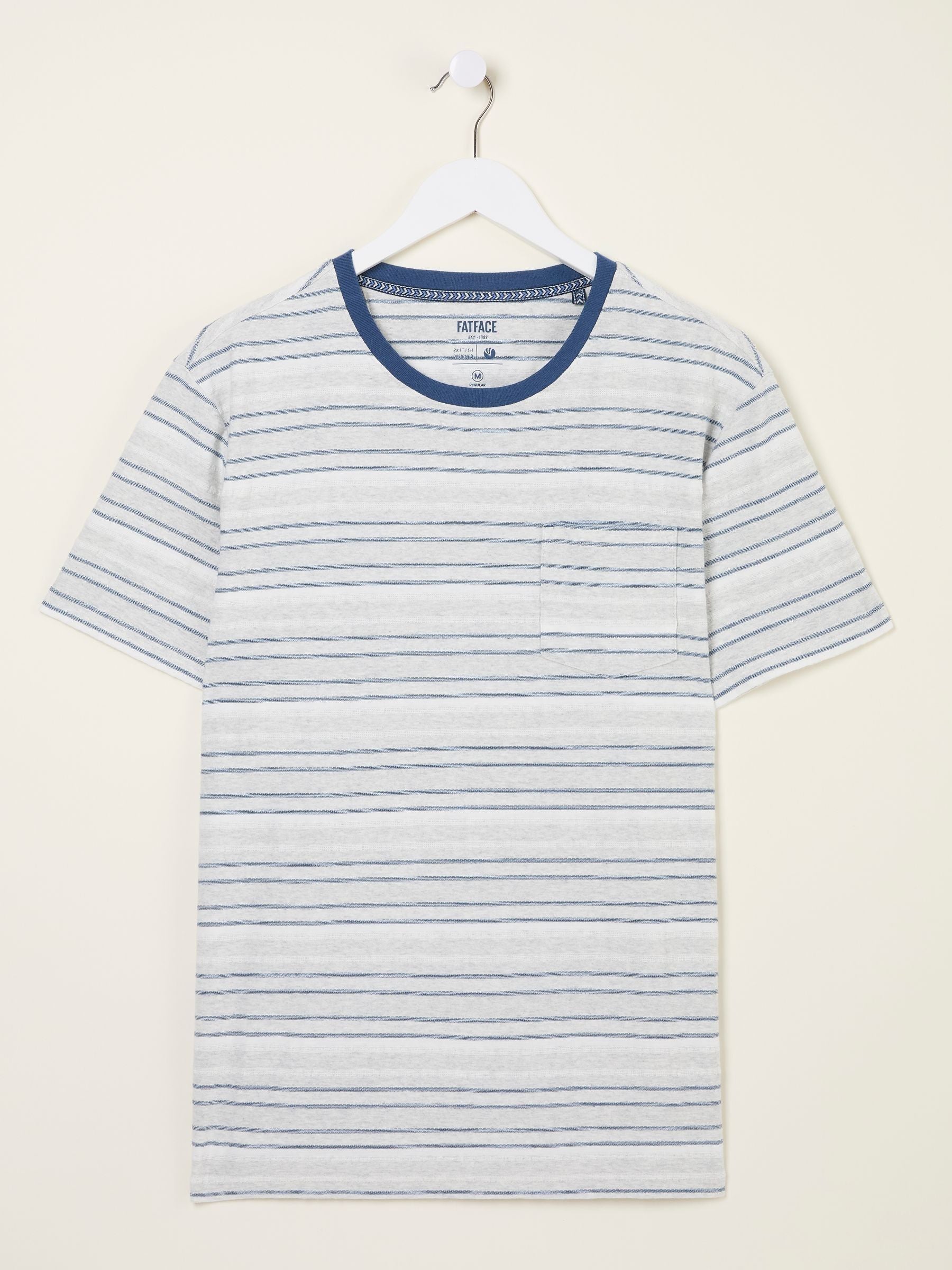 Oakdale White Striped T-shirt