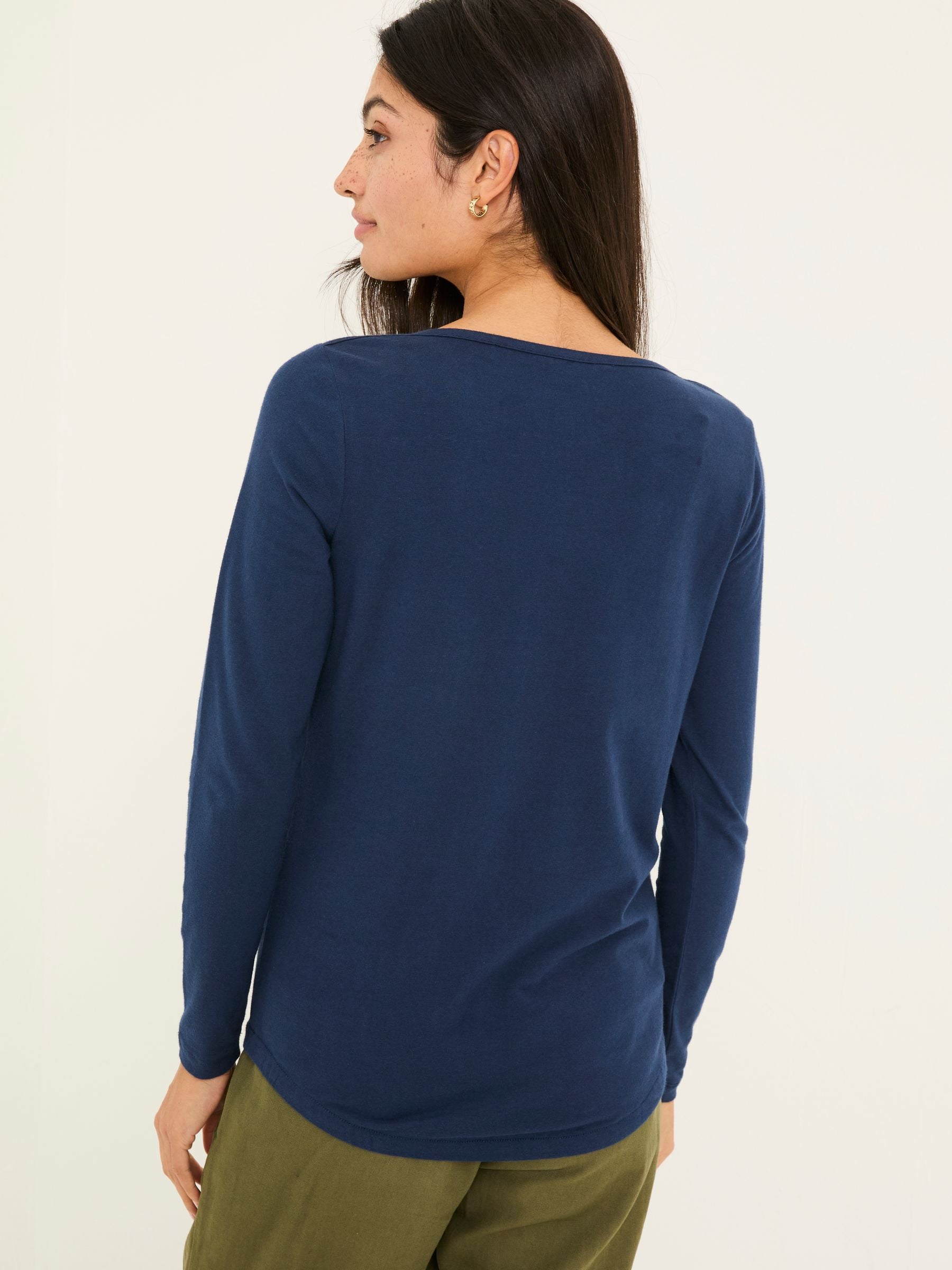 Bree Navy Long Sleeve T-Shirt