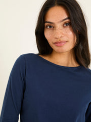 Bree Navy Long Sleeve T-Shirt