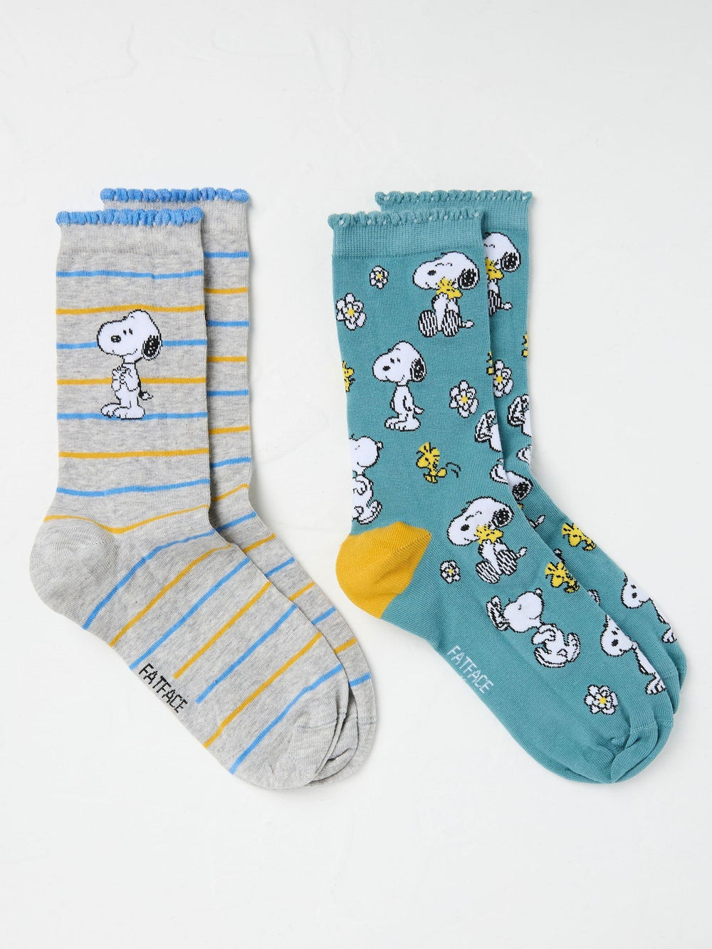 Multi Colour Snoopy Socks in a Gift Box 2 Pack