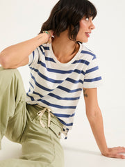 Natalie Ivory Short Sleeve Stripe T Shirt