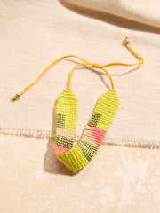 Yellow Adjustable Woven Bracelet