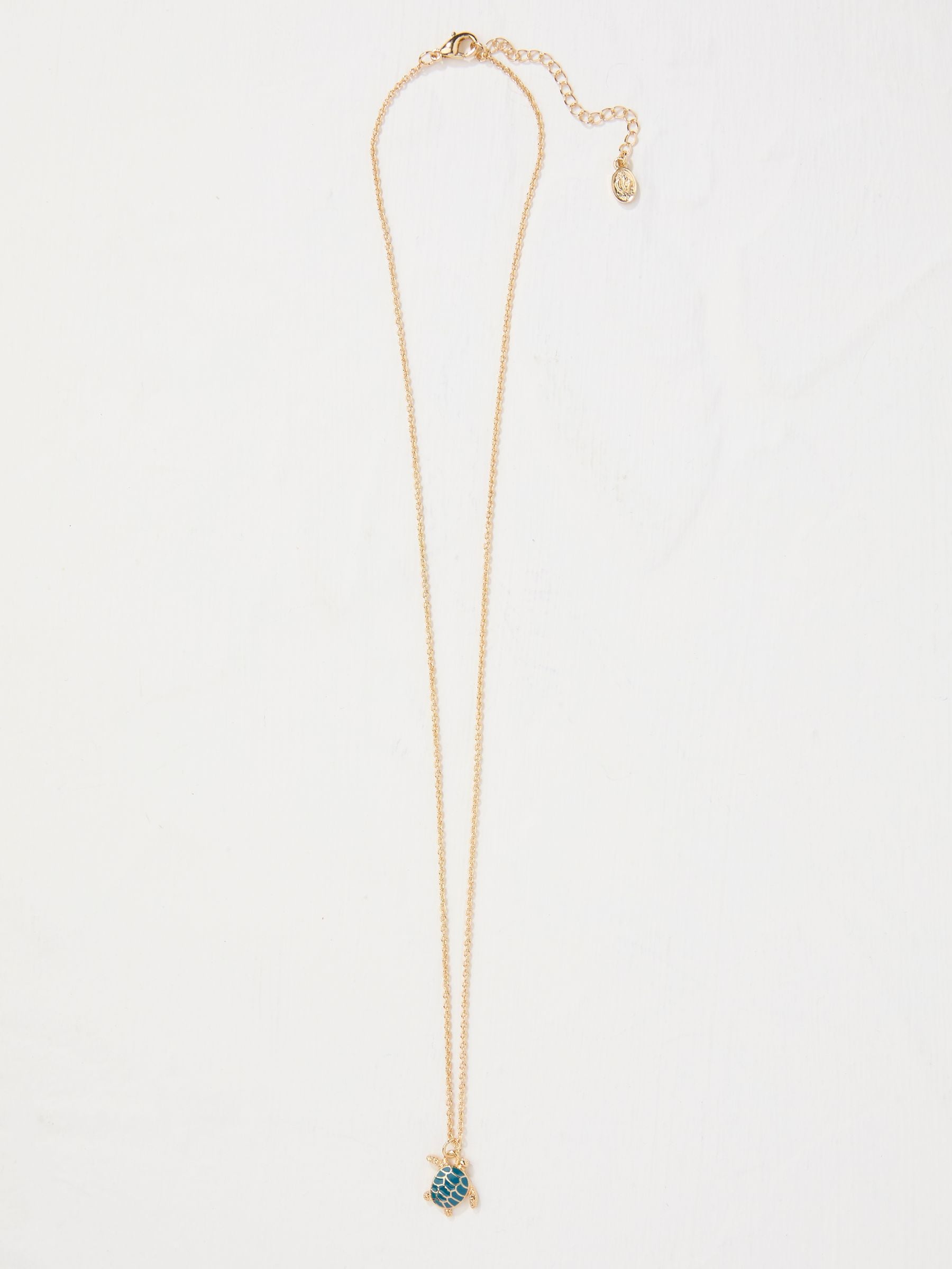Gold Tone Turtle Necklace