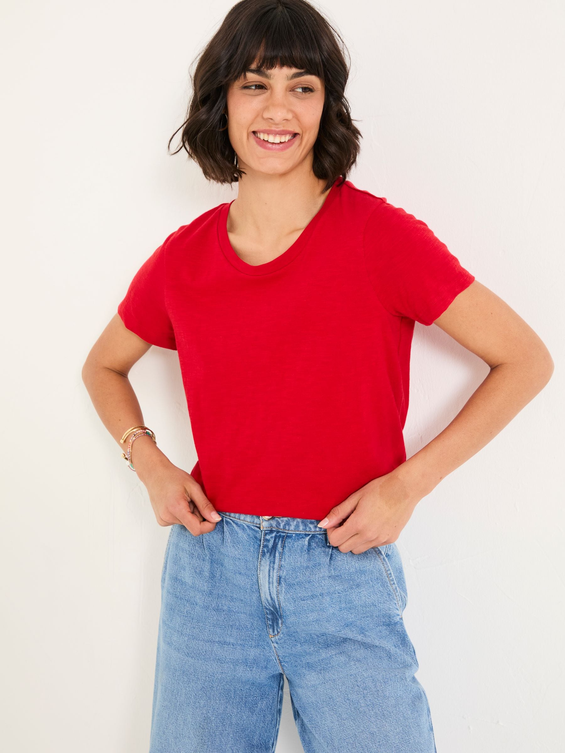 Natalie Red/Yellow 2 Pack Plain T Shirt