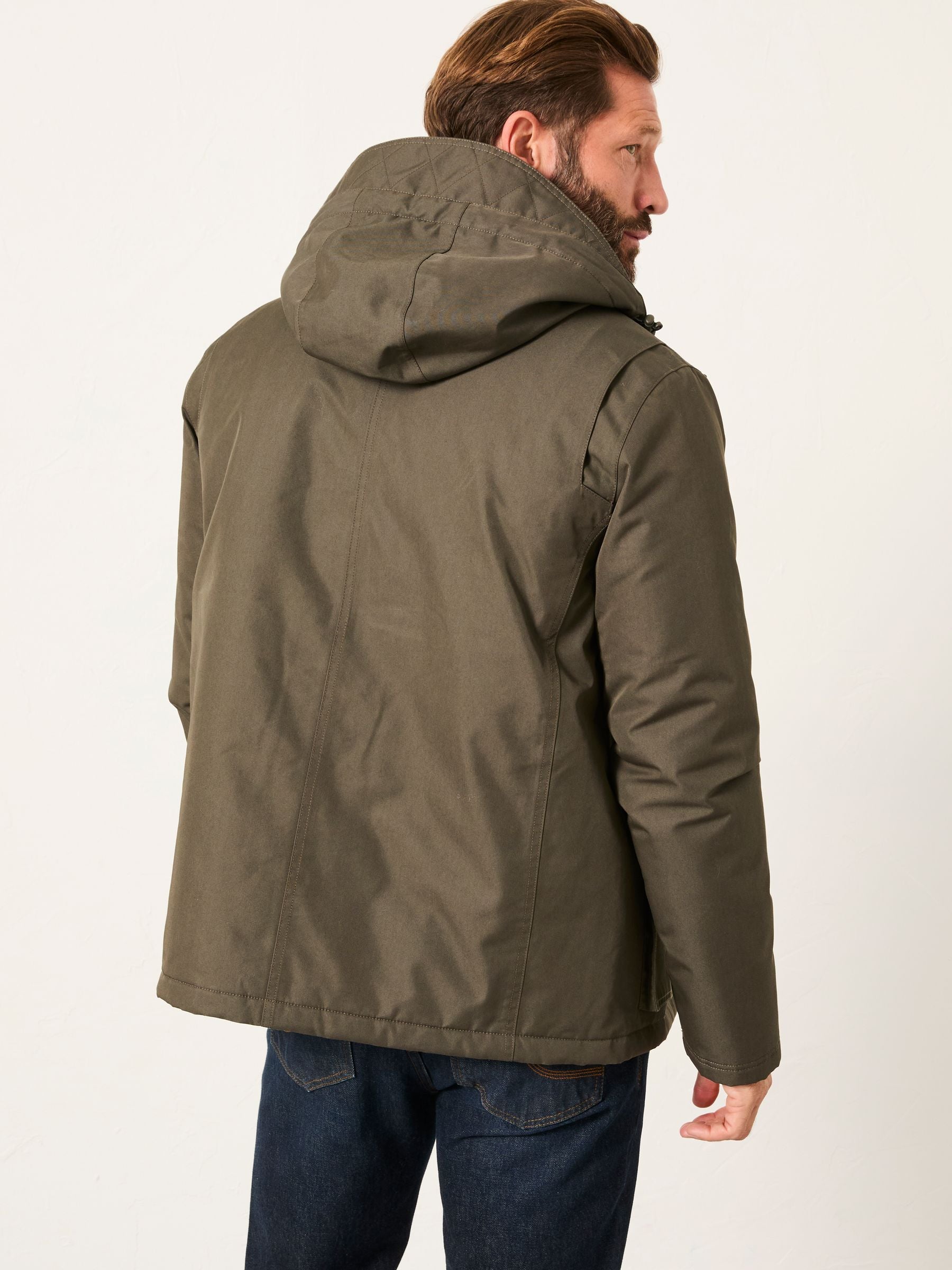 Saltby Khaki Green Waterproof Hooded Parka