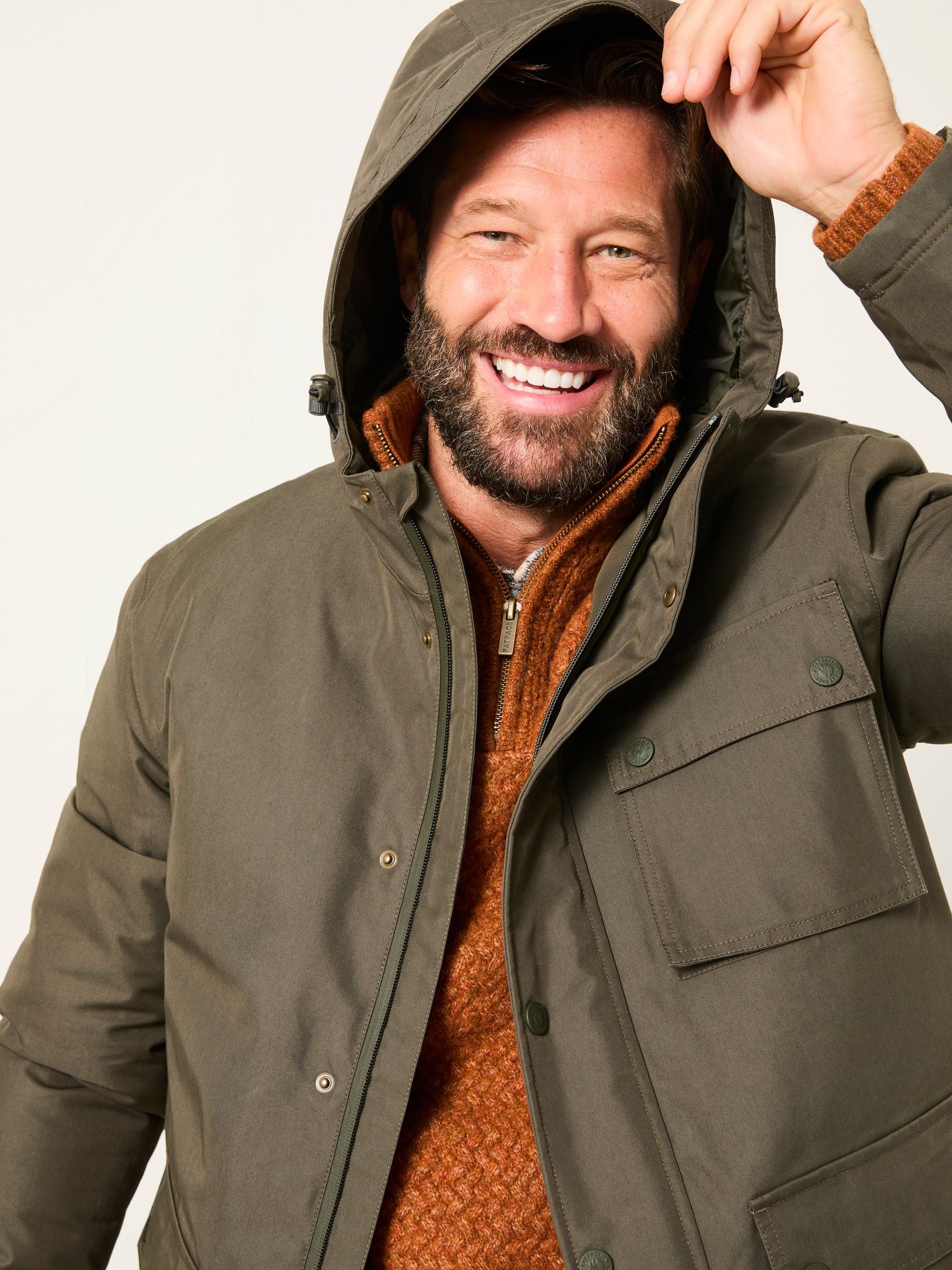 Saltby Khaki Green Waterproof Hooded Parka