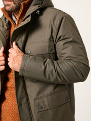 Saltby Khaki Green Waterproof Hooded Parka