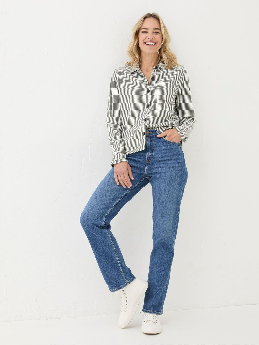 Carmel Blue Denim Comfort Straight Jeans