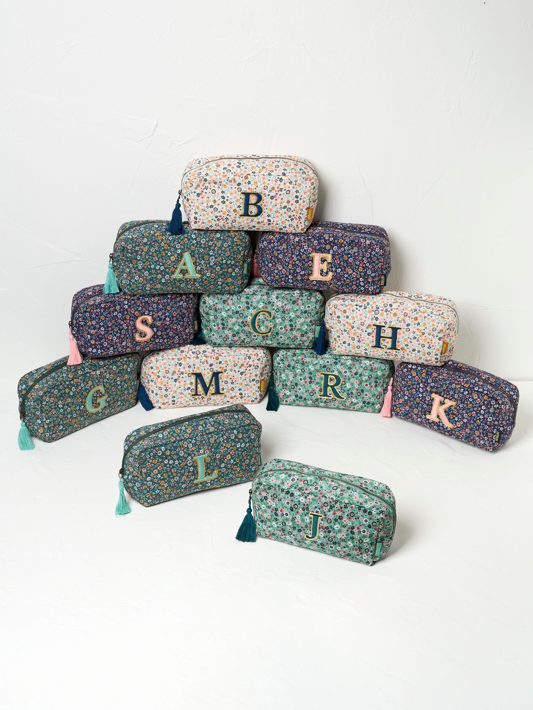 Multi Colour Alphabet Cosmetic Bag