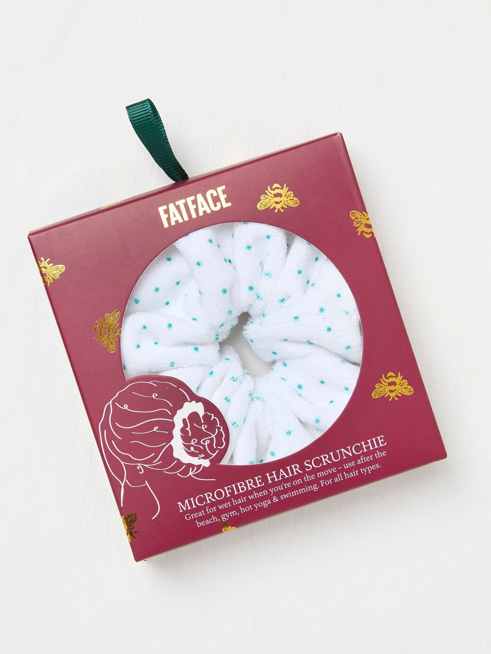 White Microfibre Scrunchie