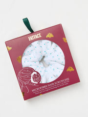 White Microfibre Scrunchie