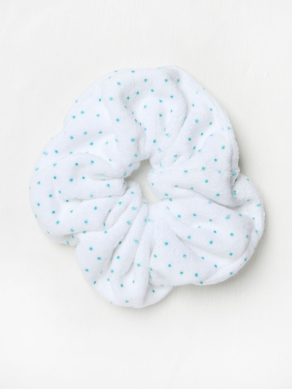 White Microfibre Scrunchie
