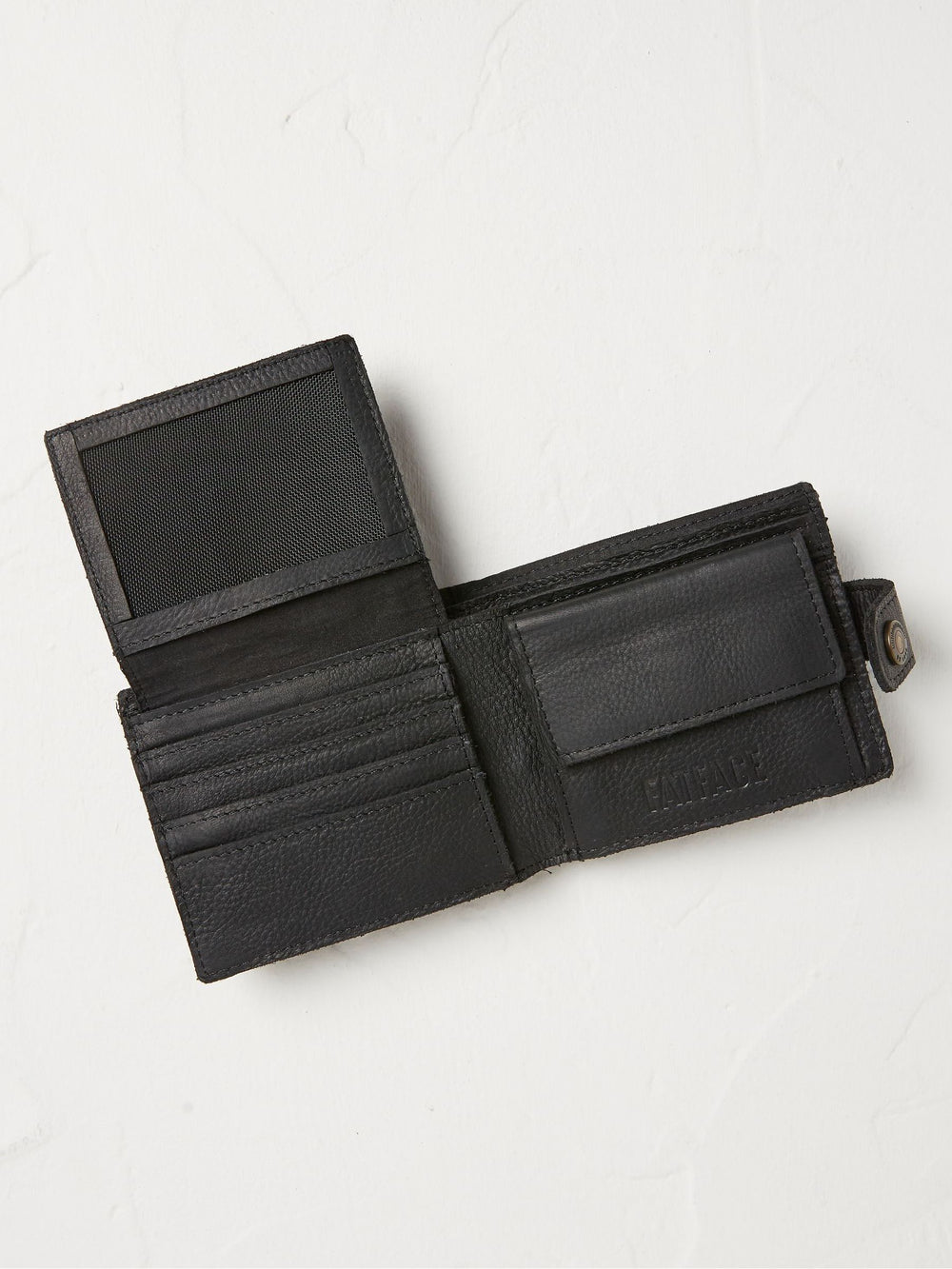 Black Multi Compartment Leather Wallet